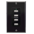 Magnadyne WC-USB-B 12V Wall Mount USB Charging 4 Ports 12-16V DC Input Included with Wall Plate
