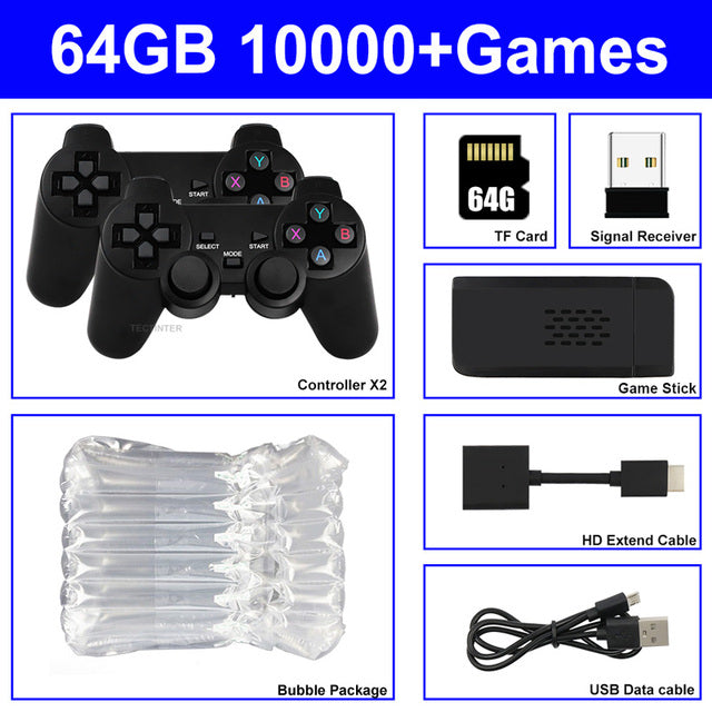 Wireless 2.4G HD Game Arcade with Dual Controllers
