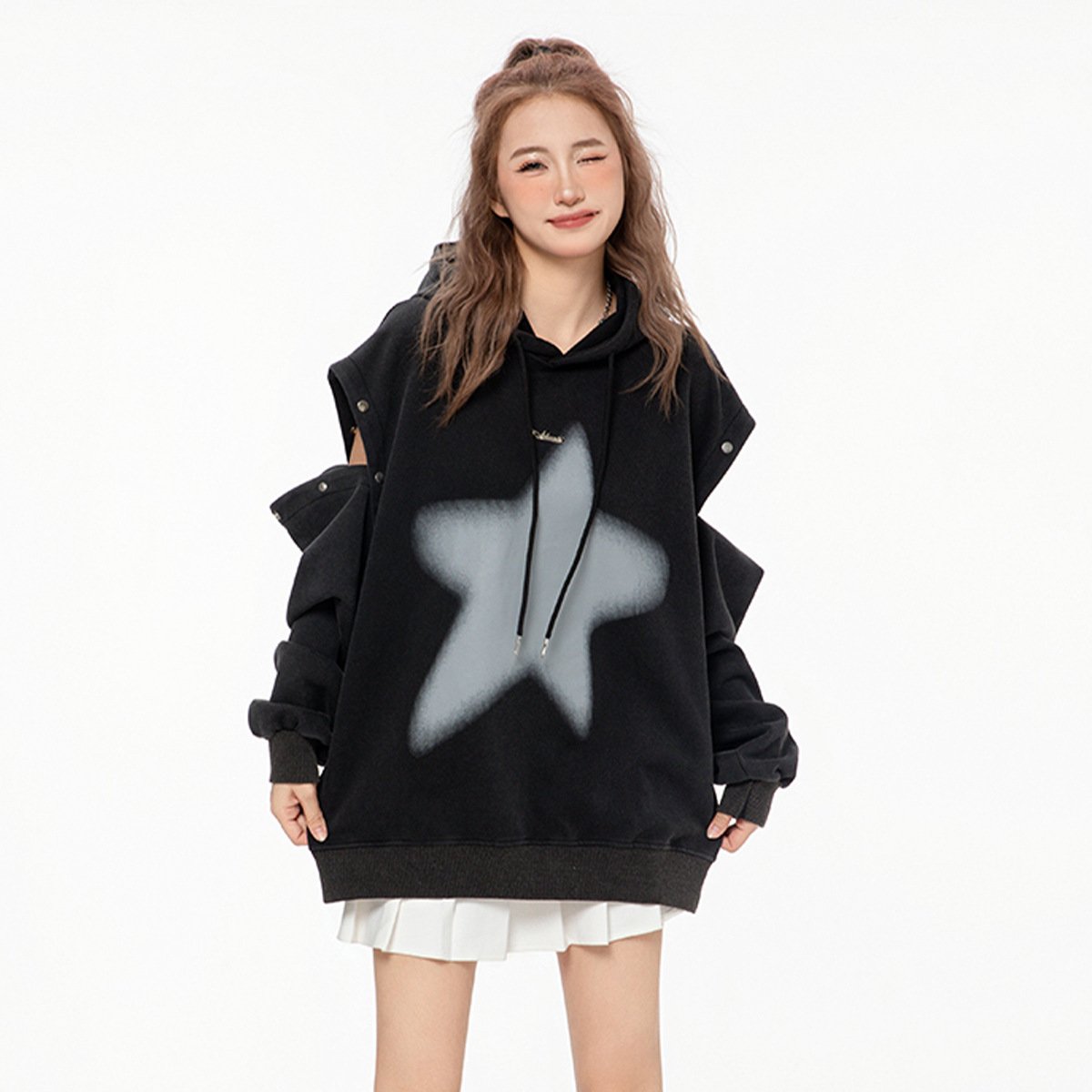 American XINGX Distressed Detachable Sweater Top