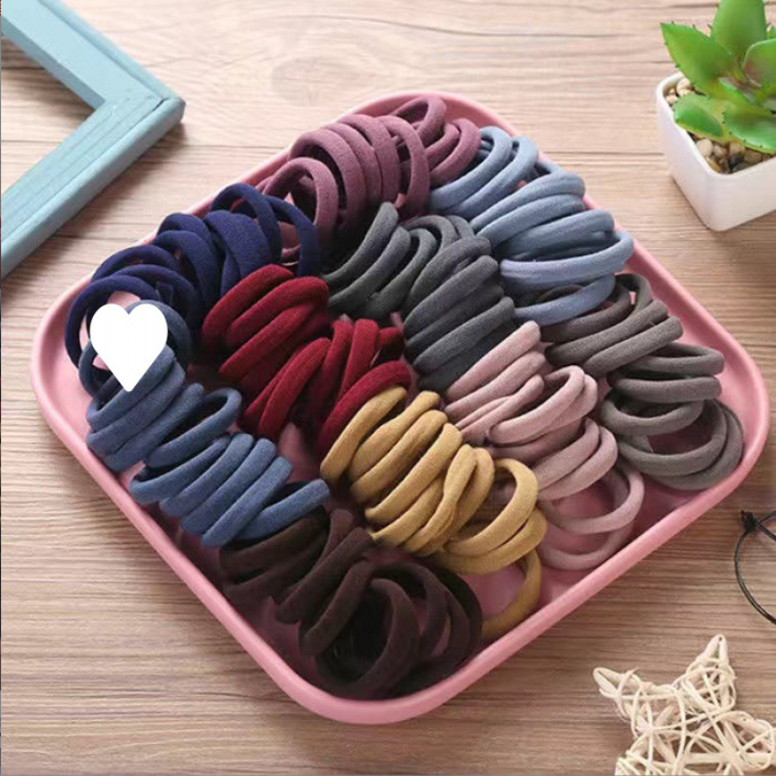 200pcs Colorful High Elastic Rubber Band Ponytail Ties