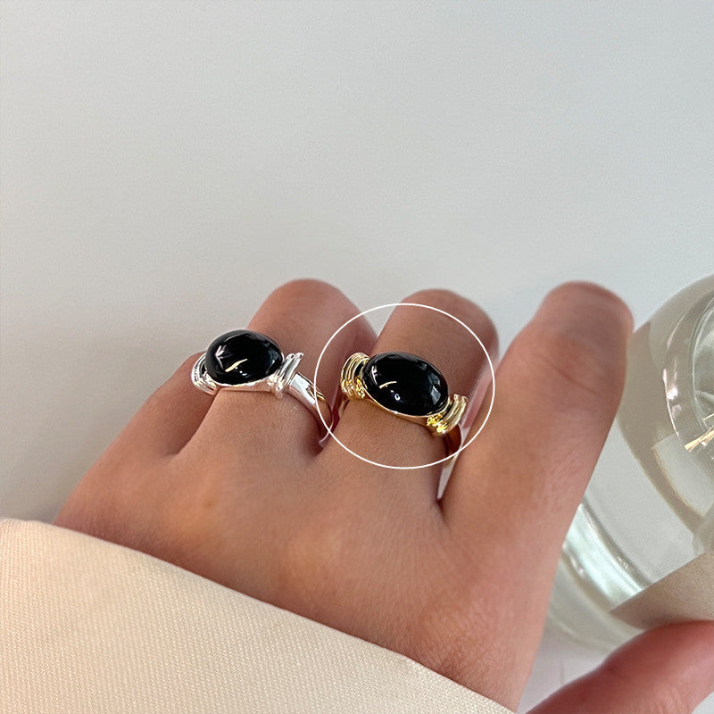Colorful Zircon Ring Collection - Chic Open Ring Design
