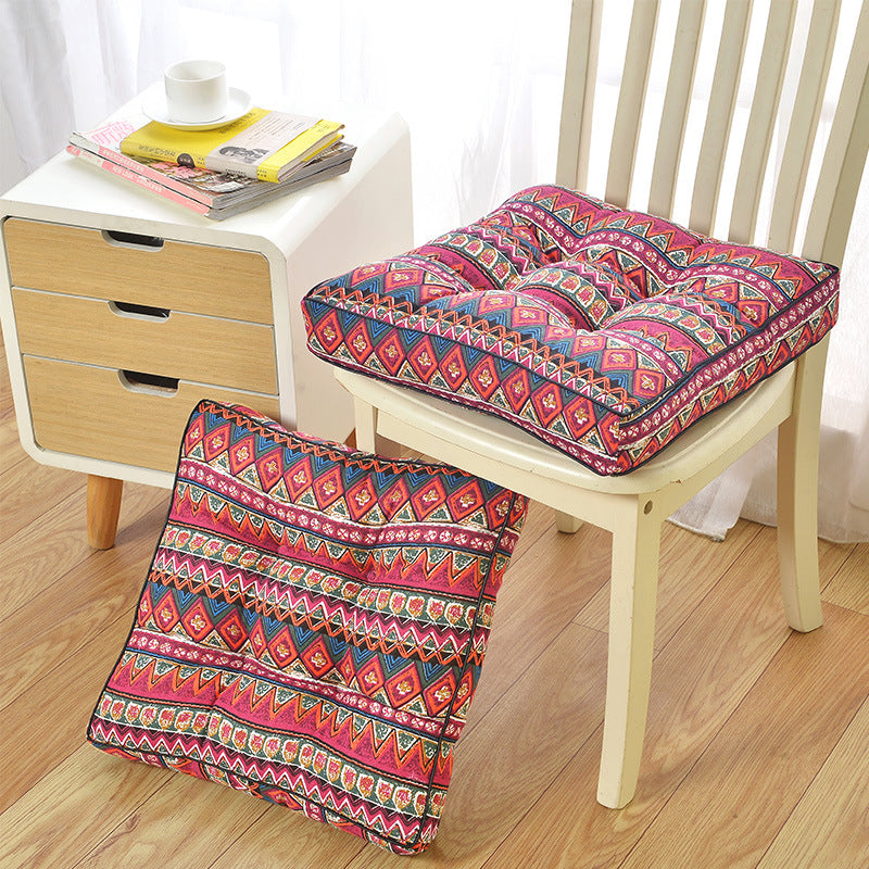 Thick Cotton Linen Tatami Chair Cushion