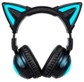 Cat Ear Wireless Headphones 12-Color LED & 3.5mm Jack