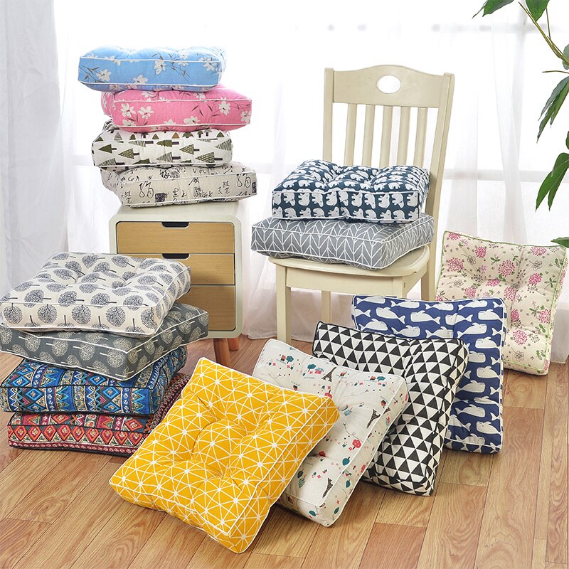 Thick Cotton Linen Tatami Chair Cushion