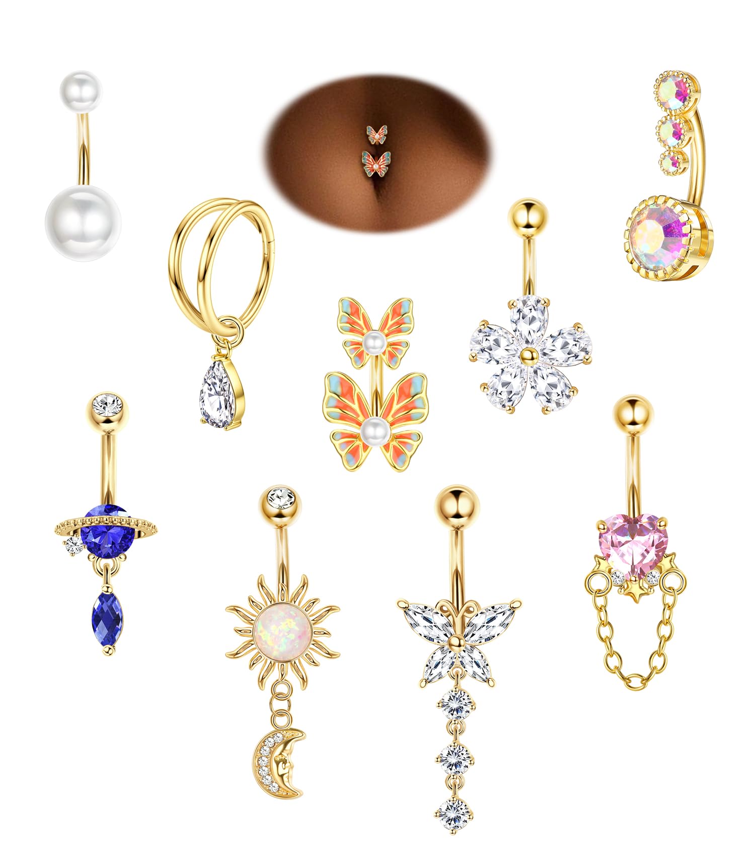 Belly Button Rings  Surgical Stainless Steel Belly Rings