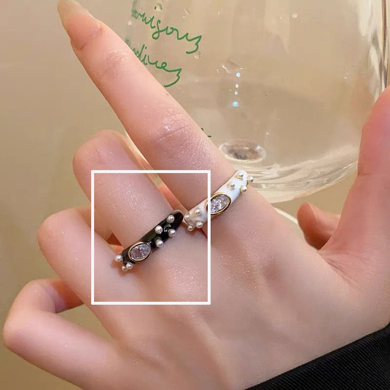 Colorful Zircon Ring Collection - Chic Open Ring Design